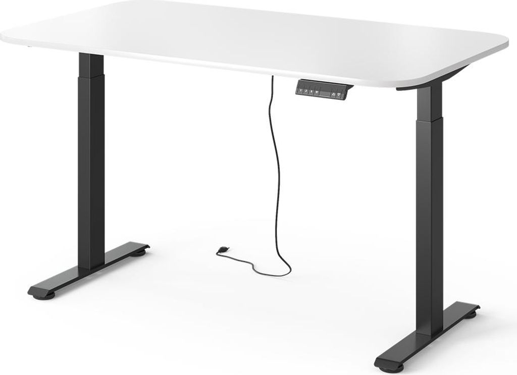 höhenverstellbarer elektrischer Schreibtisch Vicco Elevate Schwarz/Weiß 140 x 80 cm 2 Motoren, Model 58661