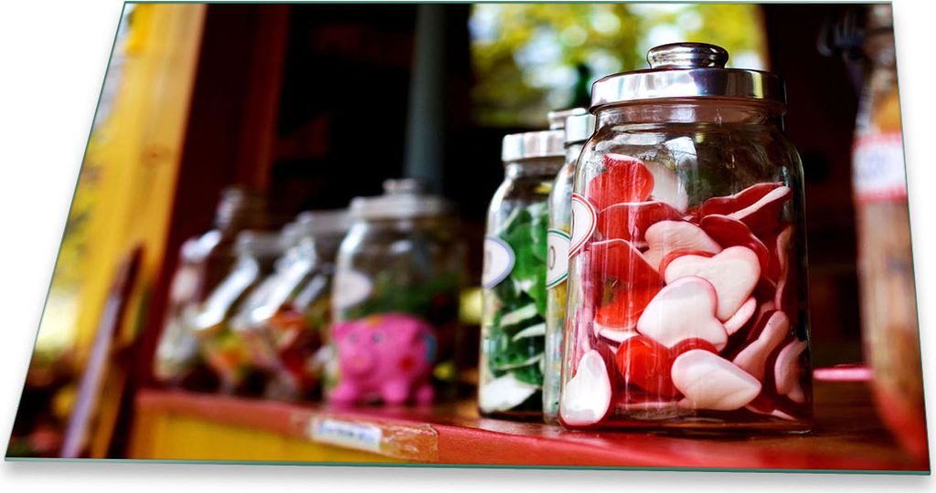 Herdabdeckplatte Glaskeramik 1 Teilig 80x52 Essen Rot Abdeckung Glas Spritzschutz Deko