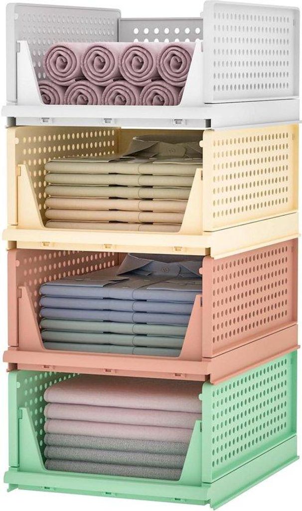 Stapelbare Kleidungsbox - Opakette für persönliche Gegenstände - Mehrplatzspeicher für Küche und Schlafzimmer - zusätzliche Lagerkiste