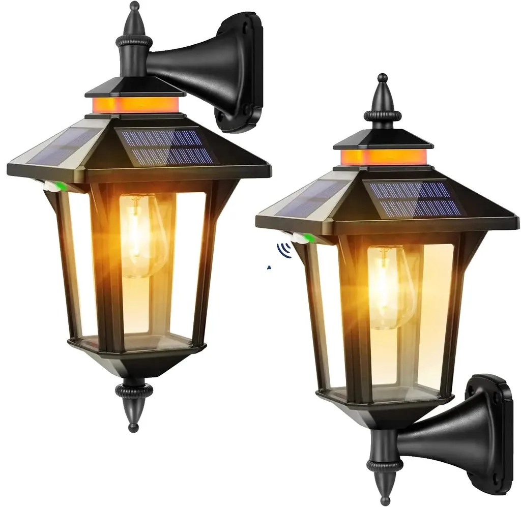 Lampe solaire anti-intrusion pour extérieur avec détection de mouvement PIR