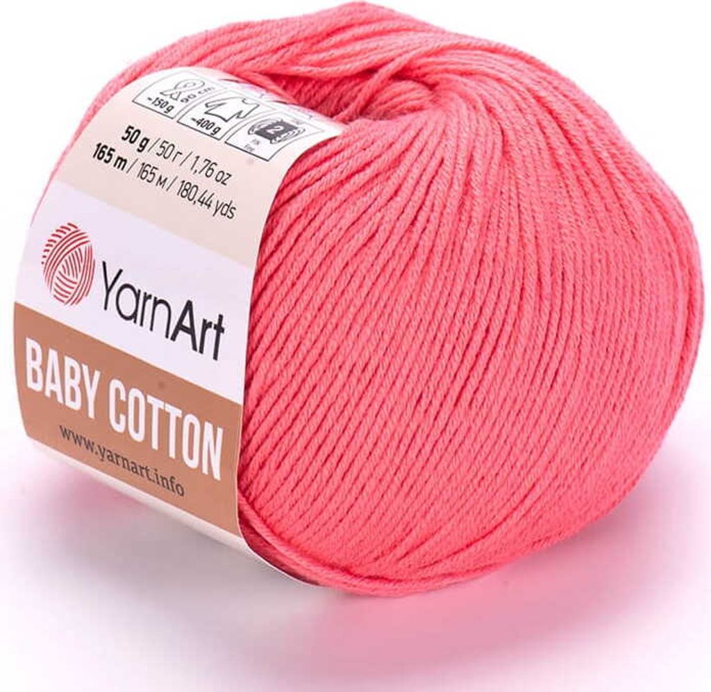 YarnArt Baby Baumwolle 420 Koralle: Weiche, Produktbild 