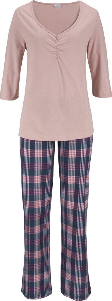 Vivance Dreams Pyjama 2 -teilig hellrosa-navy Größe 44/46