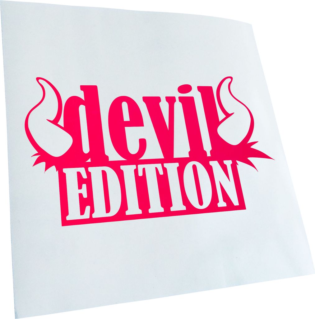 Kiwistar - Autoaufkleber - Devil Edition - Neonpink - 24x13cm - Aufkleber für Auto, Laptop, Fahrrad, LKW, Motorrad mehrfarbig JDM Decal Racing