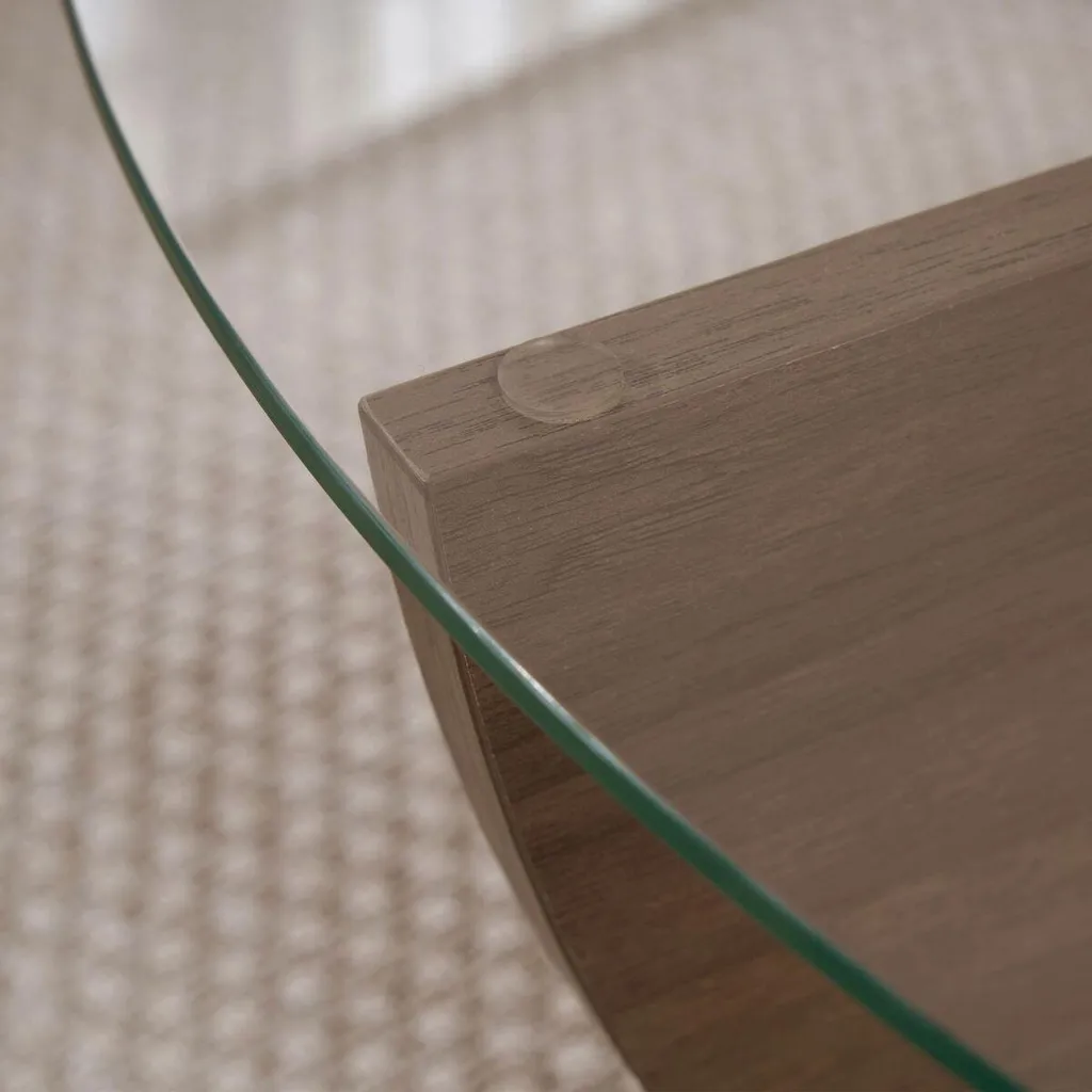 Table basse de salon en verre NINA 90 cm idéale pour vos réceptions