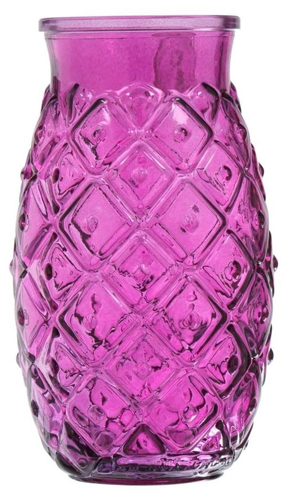 Home Ananas, 6er-Set Cocktailgläser, Glas, Fuchsia, 70 ml