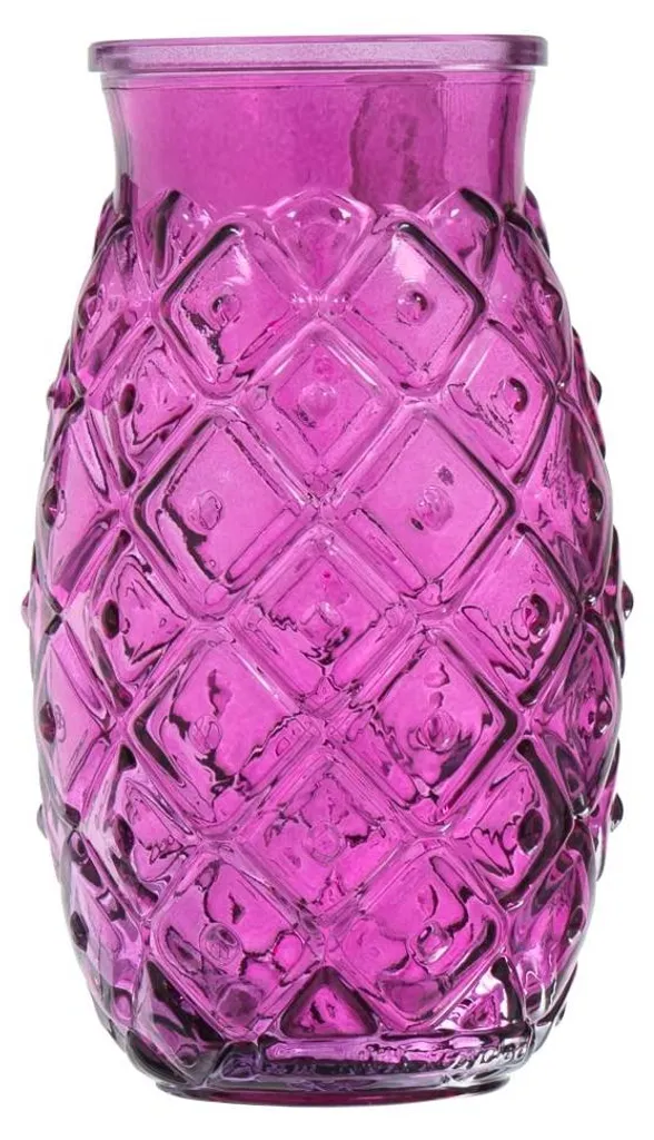 Service de 6 verrines à cocktail fuchsia Home Ananas en verre 7cl