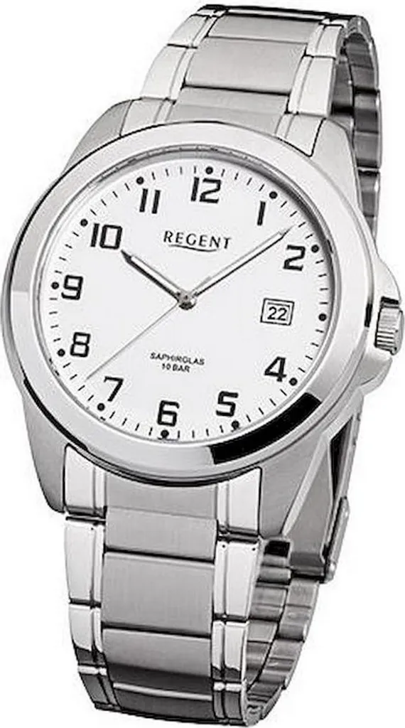 Montre analogique Regent F-923 pour homme avec bracelet cuir véritable