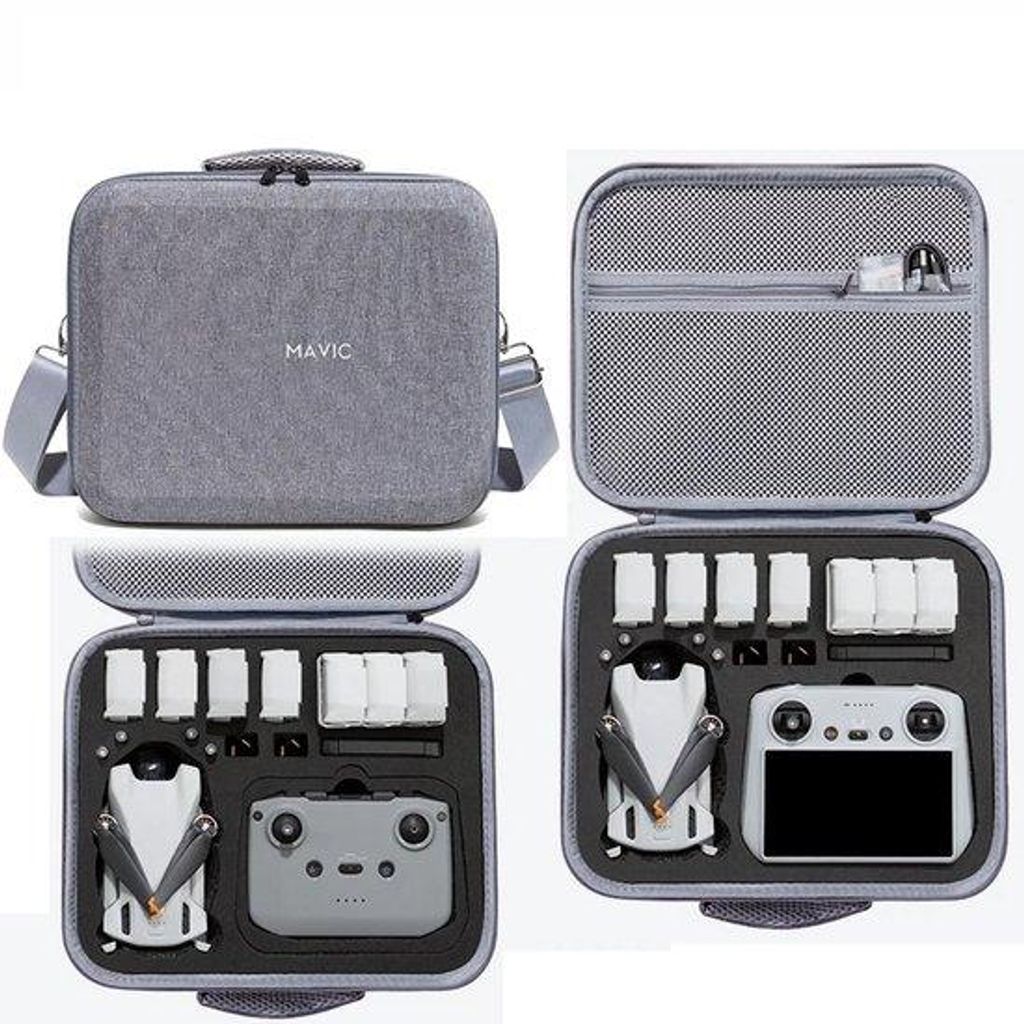 DJI Mini 3 Tasche – Aufbewahrungsbox für Mini 3 Pro – Kompatibel mit RC & RC-N1 – Hartschalen Case für Fly More Combo – Schwarz