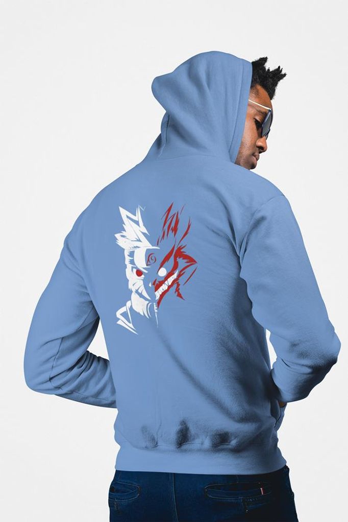 D&B Uni Hoodie ZIPAN00007 Naruto Hellblau-Größe 3XL