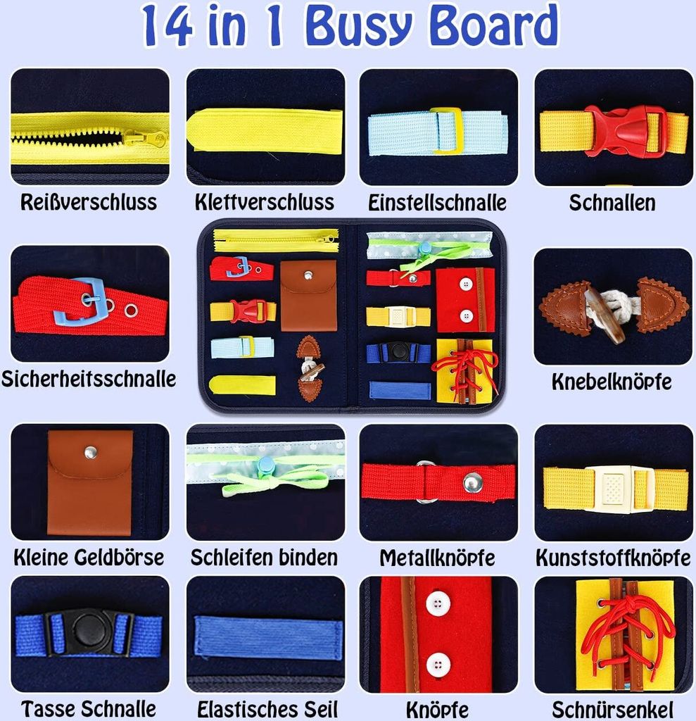 Activity Board,Busy Board Montessori Spielzeug mit Produktbild 3