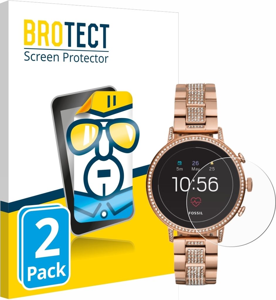 2x Für Fossil Q Venture HR (4.Gen) Schutzfolie BROTECT Produktbild 
