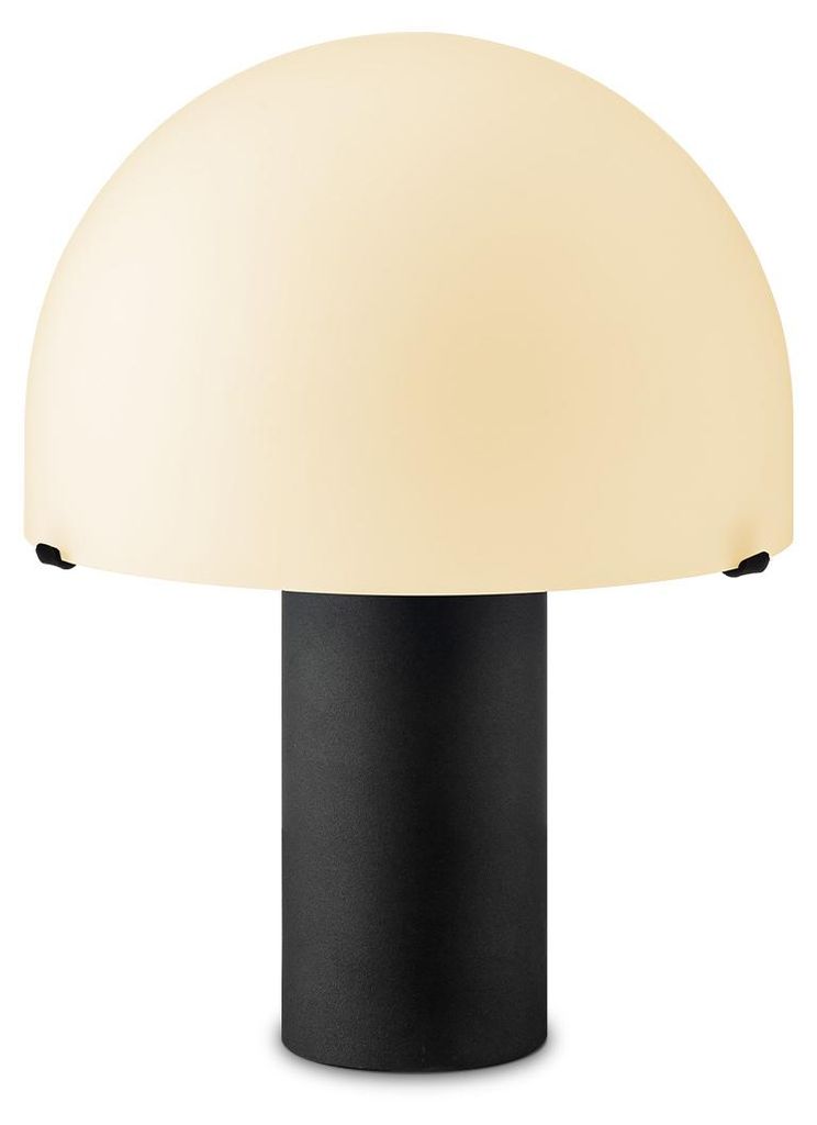 Home Sweet Home Tischlampe Pilz Schwarz - Nachttischlampe - Glas und Metall