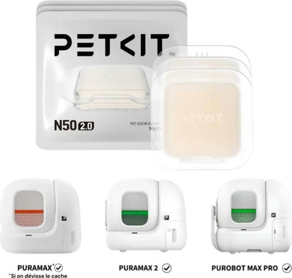 PETKIT N50 2.0 Katzentoilette Desodorierer, 3er Pack, Produktbild 