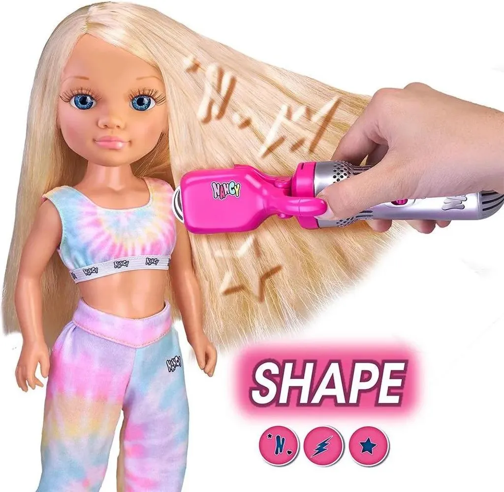 Nancy Air Styler Poupée Rose avec Fer à Coiffer Magique Taille Unique