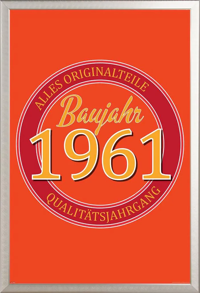 Poster Compleanno 1961 - Regalo Originale con Cornice Alluminio Shinsuke