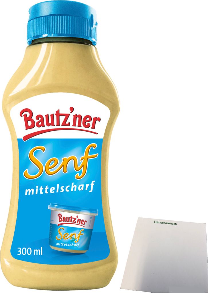 Bautzner Senf mittelscharf (300ml Squeeze Flasche) + usy Produktbild 