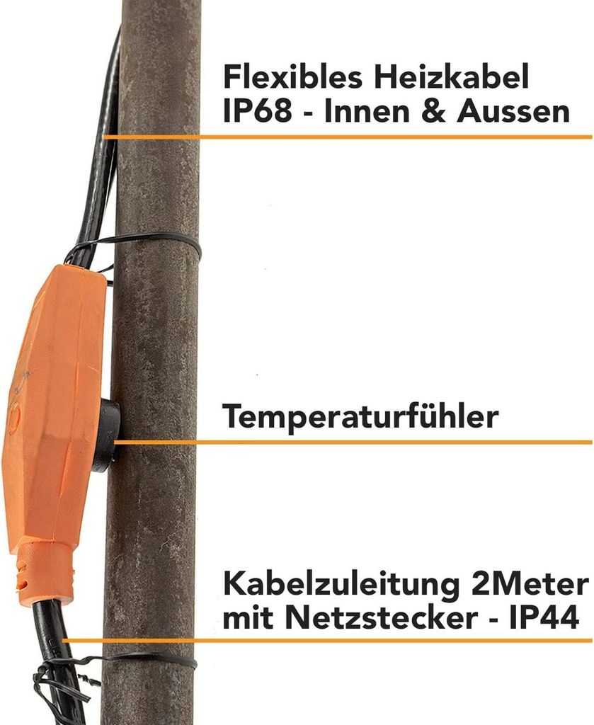 Heizkabel Rohrheizung, 4m, 230V, Frostschutz