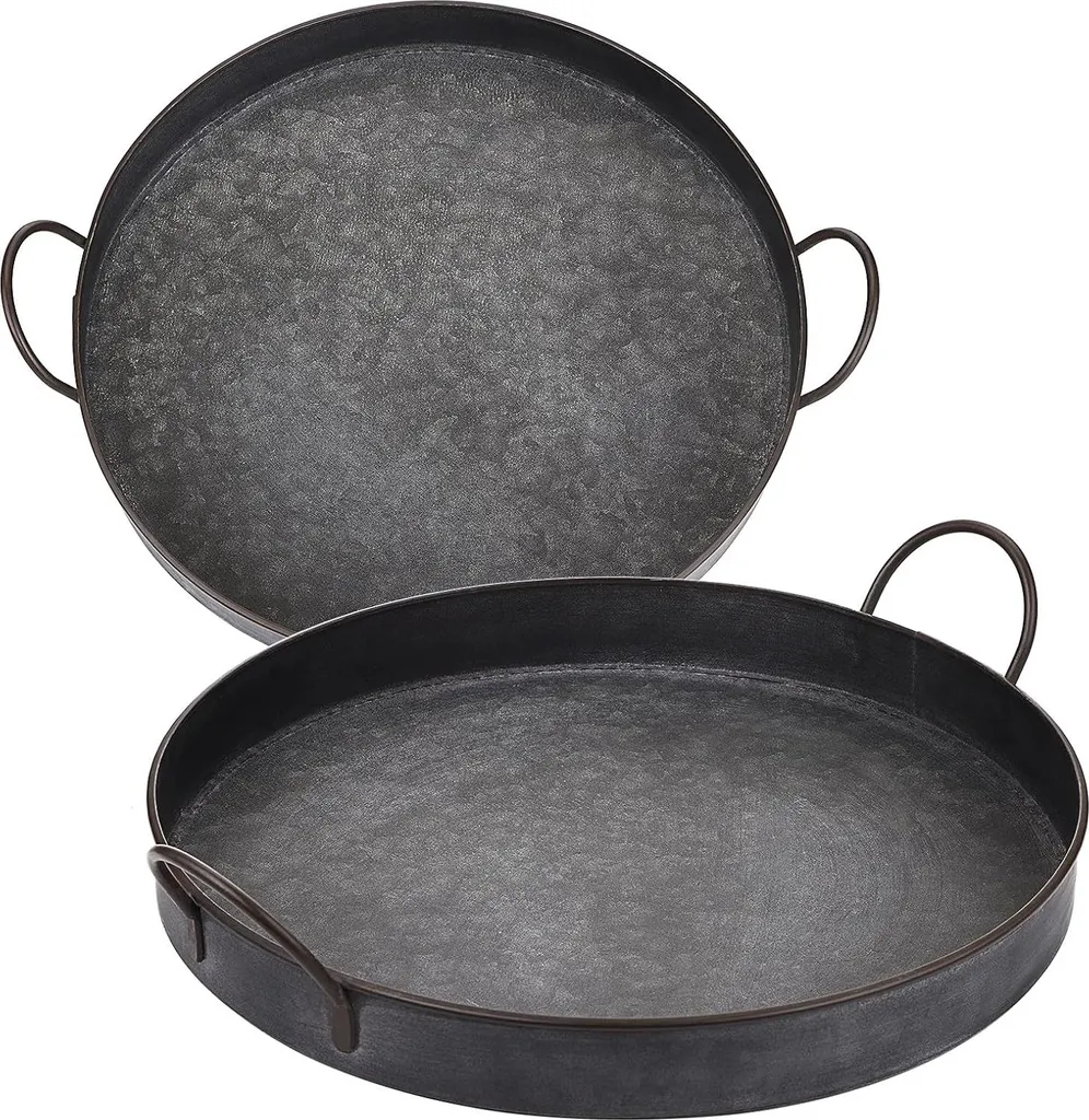 Plateaux Décoratifs pour Table Basse - Style Industriel Chic - 2 Tailles