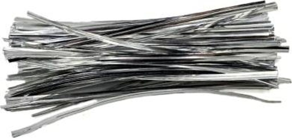 Draht Twist 150 mm Silber - 1000 Stück