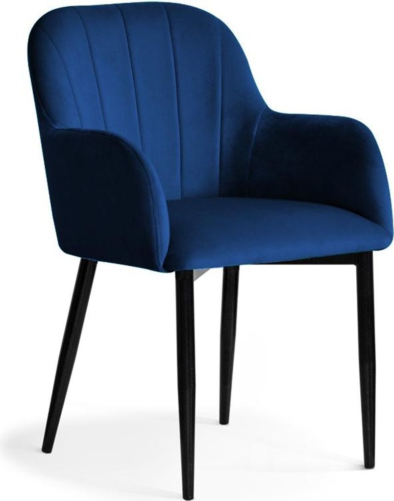 PAWS MÖBEL TRUL marineblau, balu Eimer modernen gepolsterte Stuhl für Wohnzimmer, Restaurant, Küche mit Armlehnen, Restaurant Stuhl, Küchenstuhl