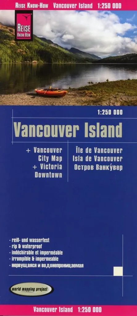 Planifier votre road-trip sur l'île de Vancouver carte 1:250.000