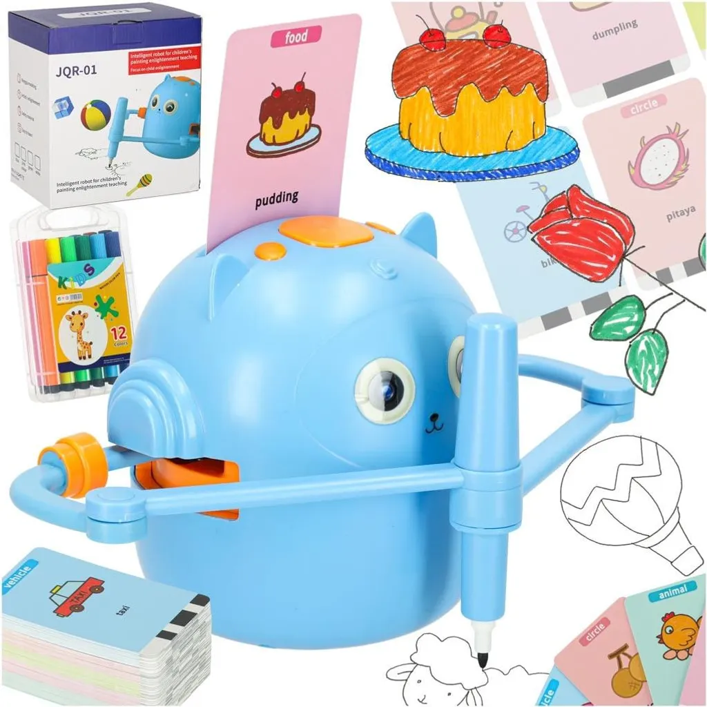 Apprendre à écrire et dessiner facilement avec le robot bleu interactif