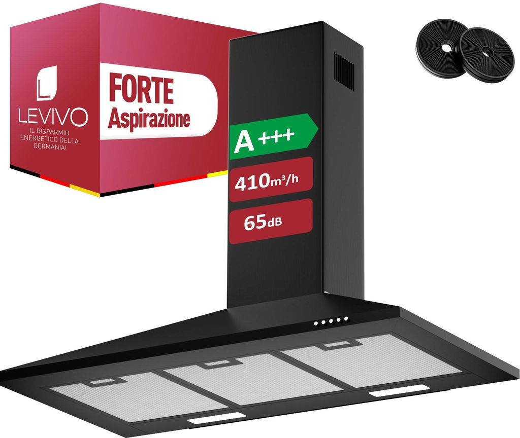Cuffia di aspirazione LEVIVO 90 cm per ricircolo ed Immagine del prodotto 
