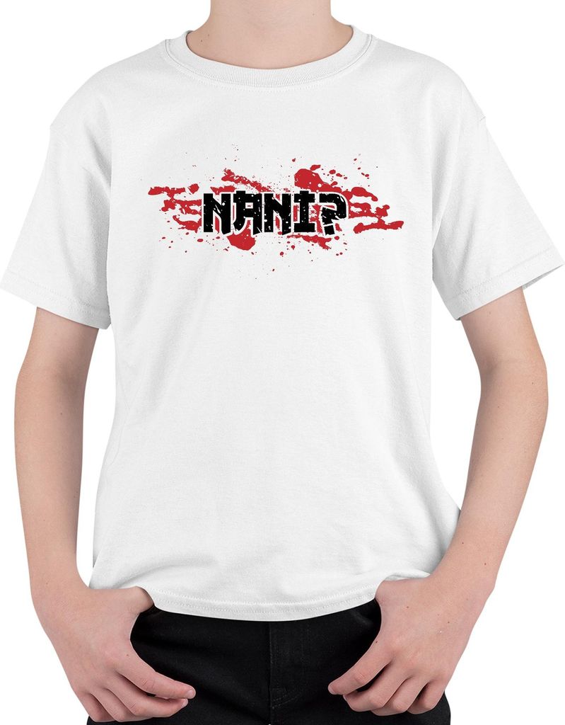 NANI? Anime Manga Ästhetik Otaku Japan Meme Gaming Japanisch Uni Kinder T-Shirt, Weiß, 152