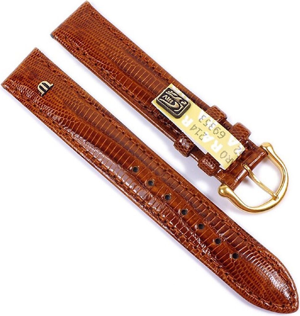 Maurice Lacroix Uhrarmband | echt Eidechsen Leder braun glänzend, Stegbreite:19mm