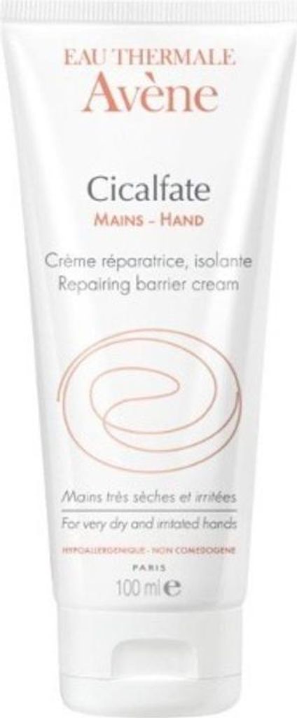 A close-up shot of a tube of Avène Cicalfate Hand Cream.
