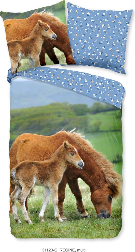 Duvet cover Good Morning 135x200 + 1* 80x80 cm - horses Produktbild 