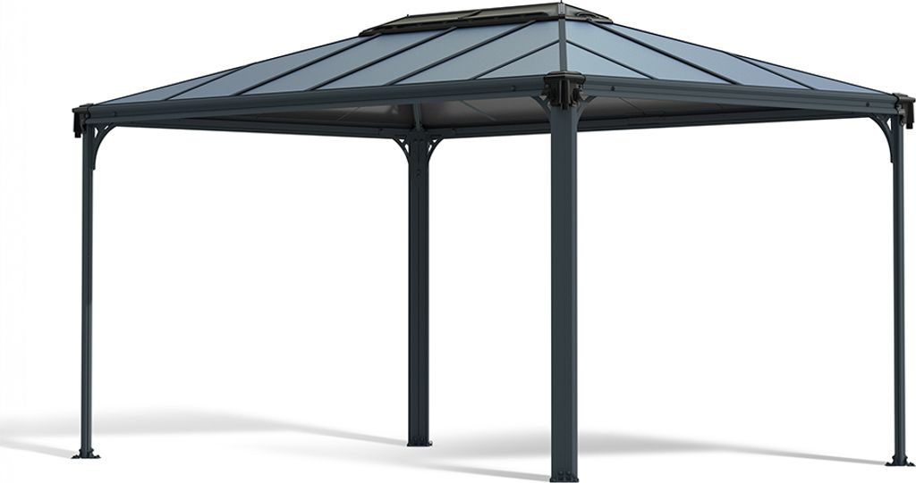 Palram - Canopia Martinique 4300 Metall Pavillon mit festem Dach 3x4 m