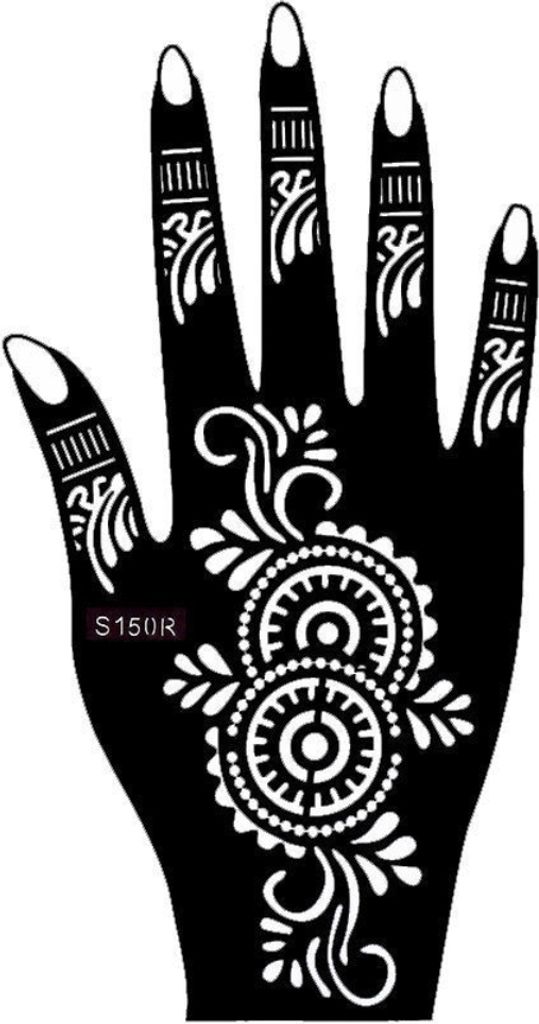 Henna Tattoo Schablone für die Rechte Hand Produktbild 