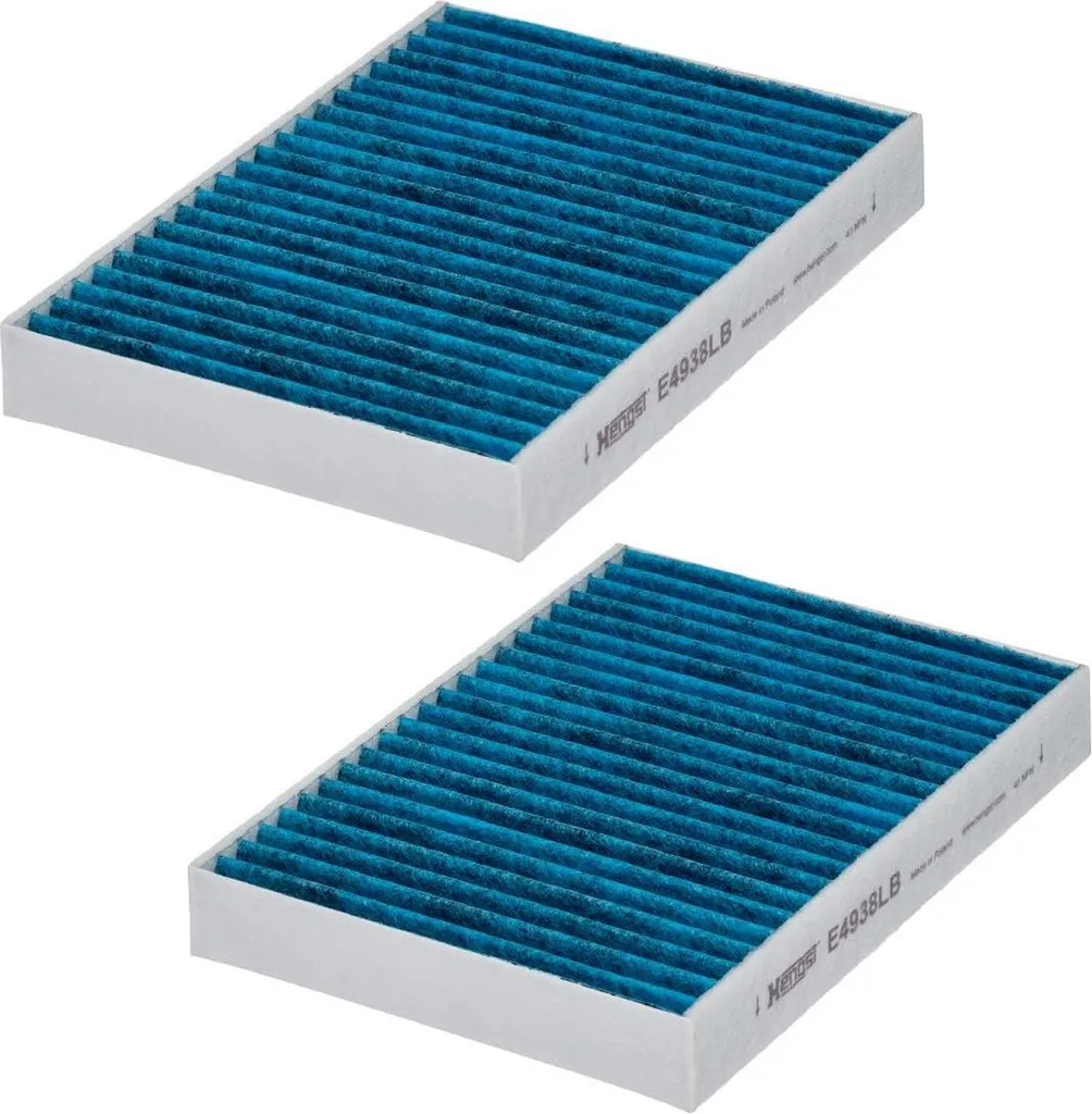 Filtre à pollen à charbon actif HENGST E4938LB-2 pour système de ventilation