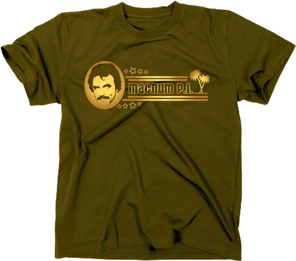 Styletex23 T-Shirt Magnum PI P.I. Kult, oliv, L
