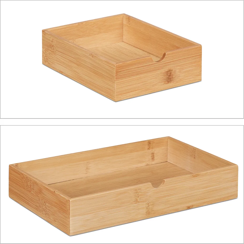 Organizzatore da Tavolo RD39328 in Legno - Portaoggetti Scrivania - 10