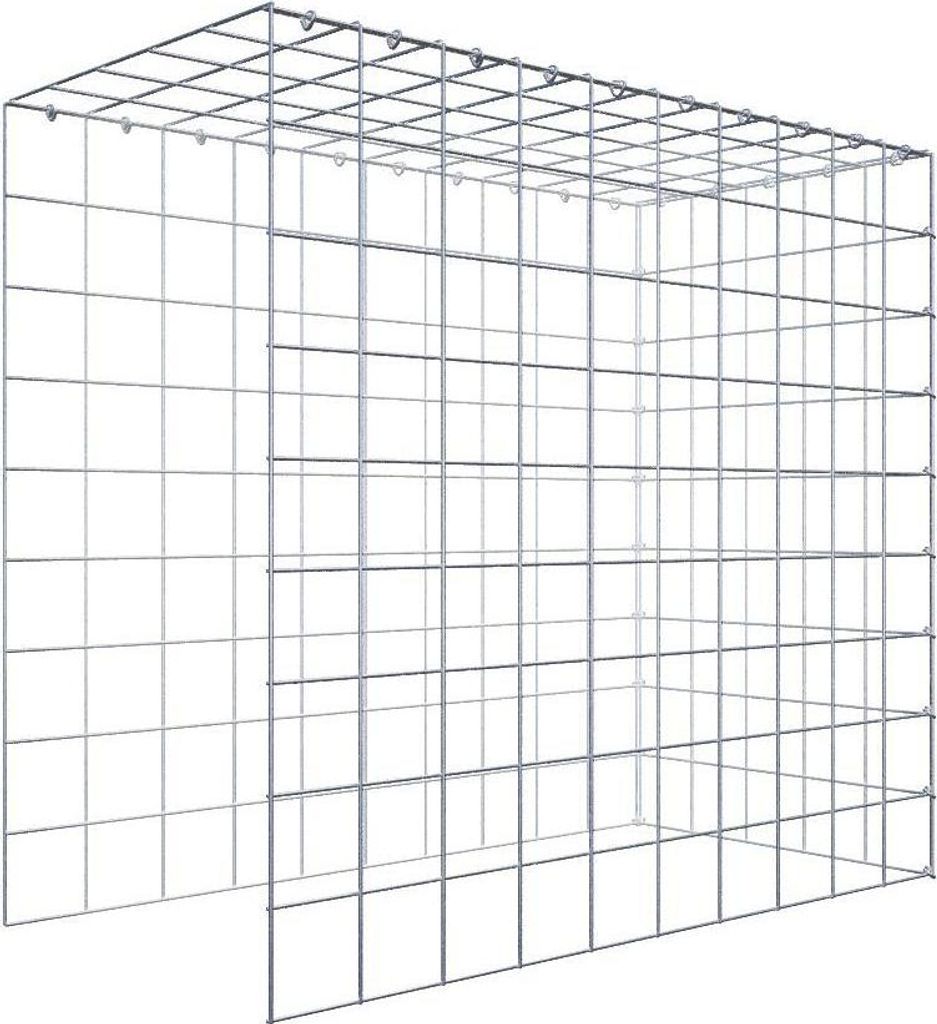 Anbaugabione Typ 4 100 cm x 90 cm x 50 cm (L x H x T), Maschenweite 10 cm x 10 cm, C-Ring