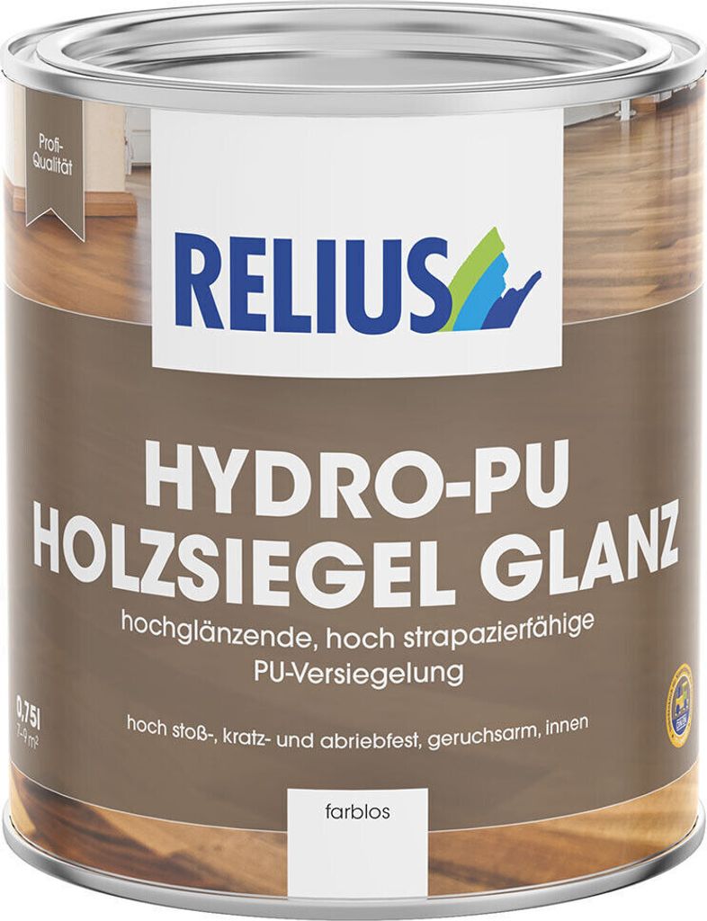 Relius Hydro-PU Holzsiegel Glanz farblos 2,5Ltr. * 290399 Produktbild 