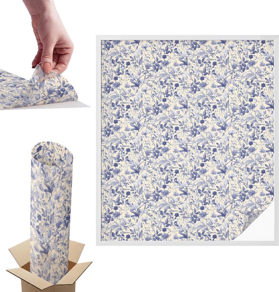 Buntglasfolie für Fenster – 116x100 cm – Stained-Glass-Fensterfolie, dekorativ & blickdicht – Selbstklebende Glasdekorfolie im Buntglas-Desi...