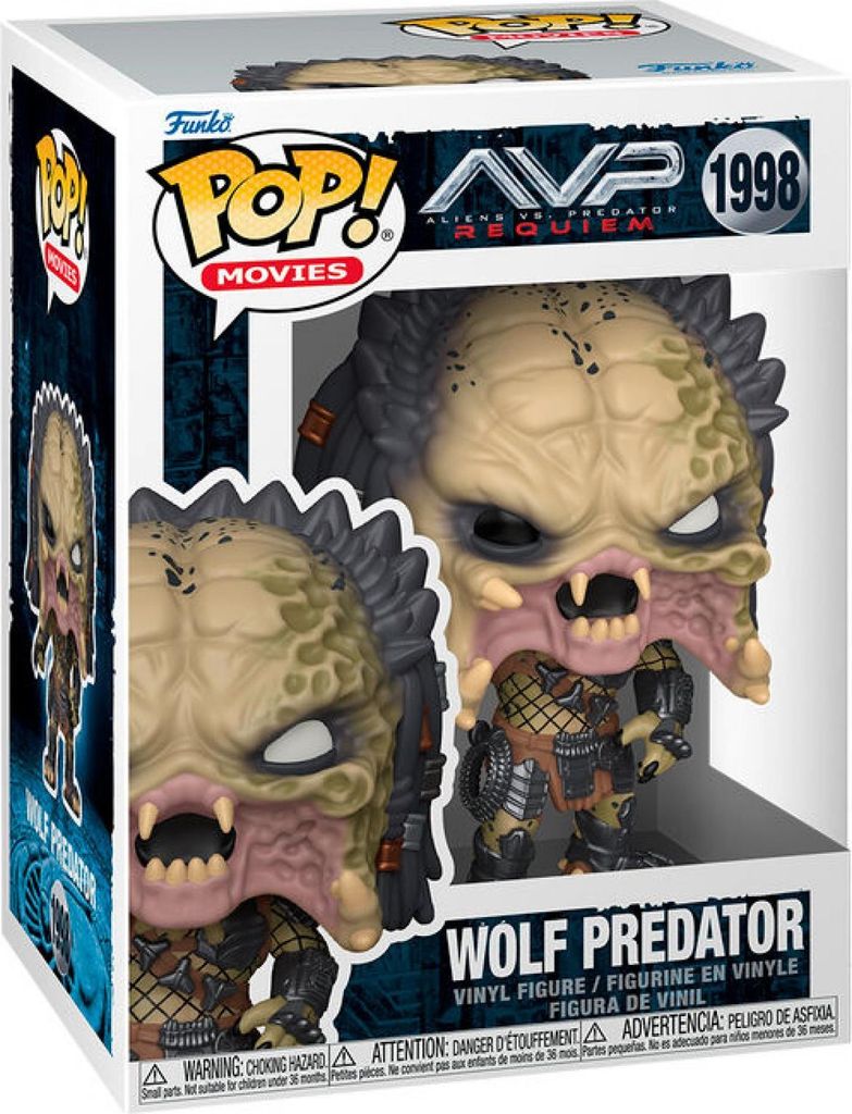 Predator POP ! Vinyl Figurine Wolf Predator avec/Chase 9 cm Image du produit 