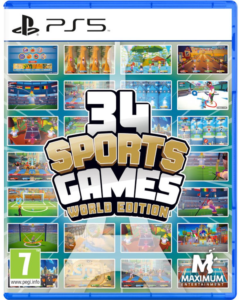 A collage of various sports game screenshots and the game title on a white background.