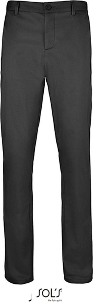 SOL'S Herren Anzugshose Chinohose Hose Business Stoffhose Casual, Größe:44, Farbe:Schwarz