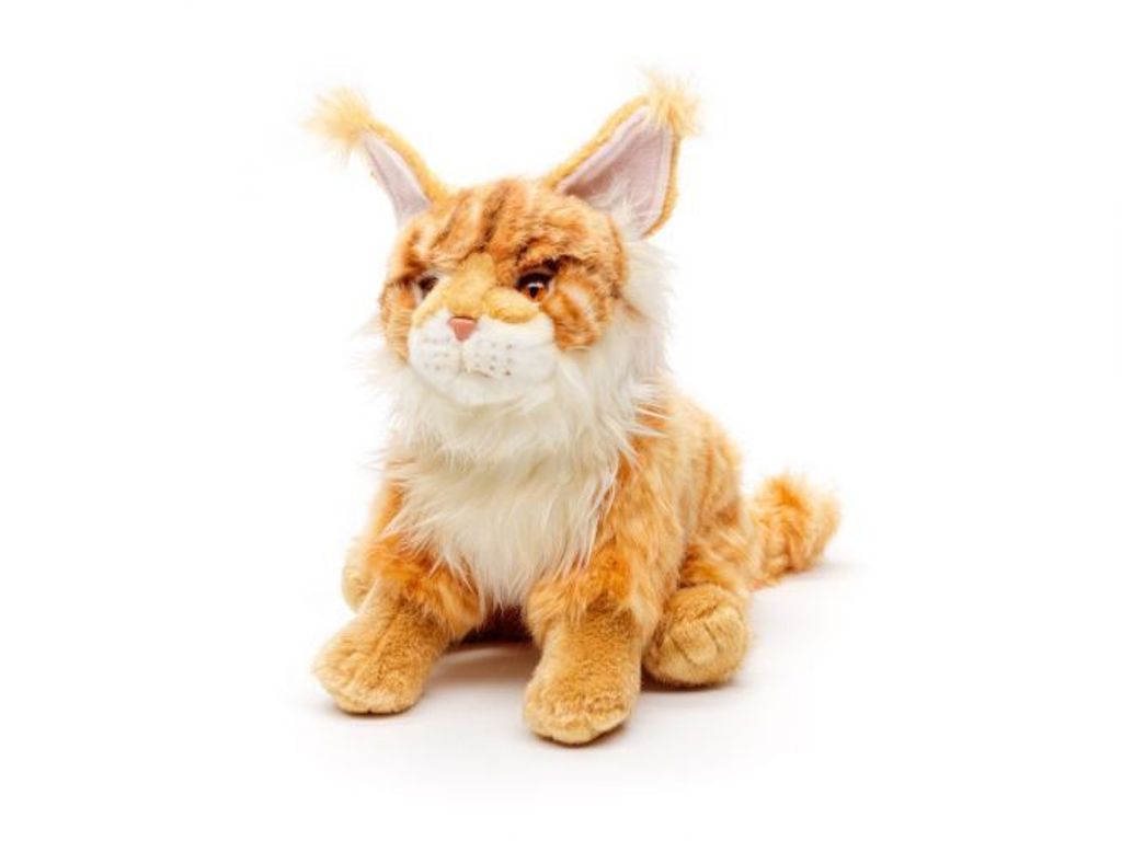 Maine Coon Katze Kuscheltier 25 cm sitzend rot getigert Uni-Toys