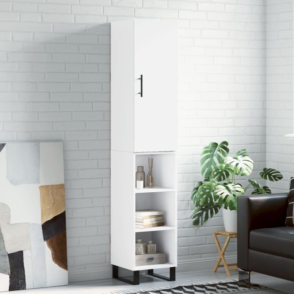 Maison Exclusive - Highboard Weiß 34,5x34x180 cm Holzwerkstoff