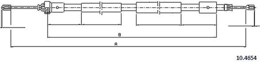 METZGER Handbremsseil Seilzug Feststellbremse für CITROËN XSARA PICASSO (N68) Hinten Links 10.4654