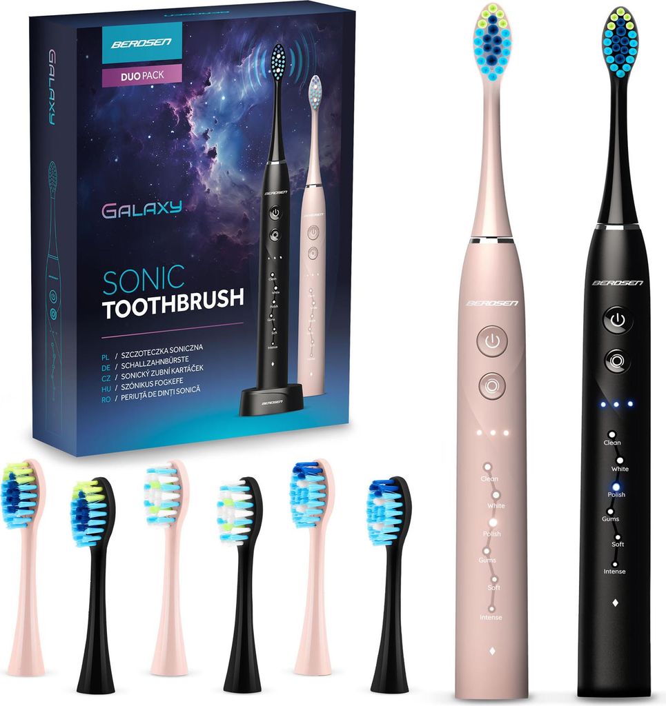Sada 2 sonických zubních kartáčků Berdsen Galaxy Duo Obrázek produktu 