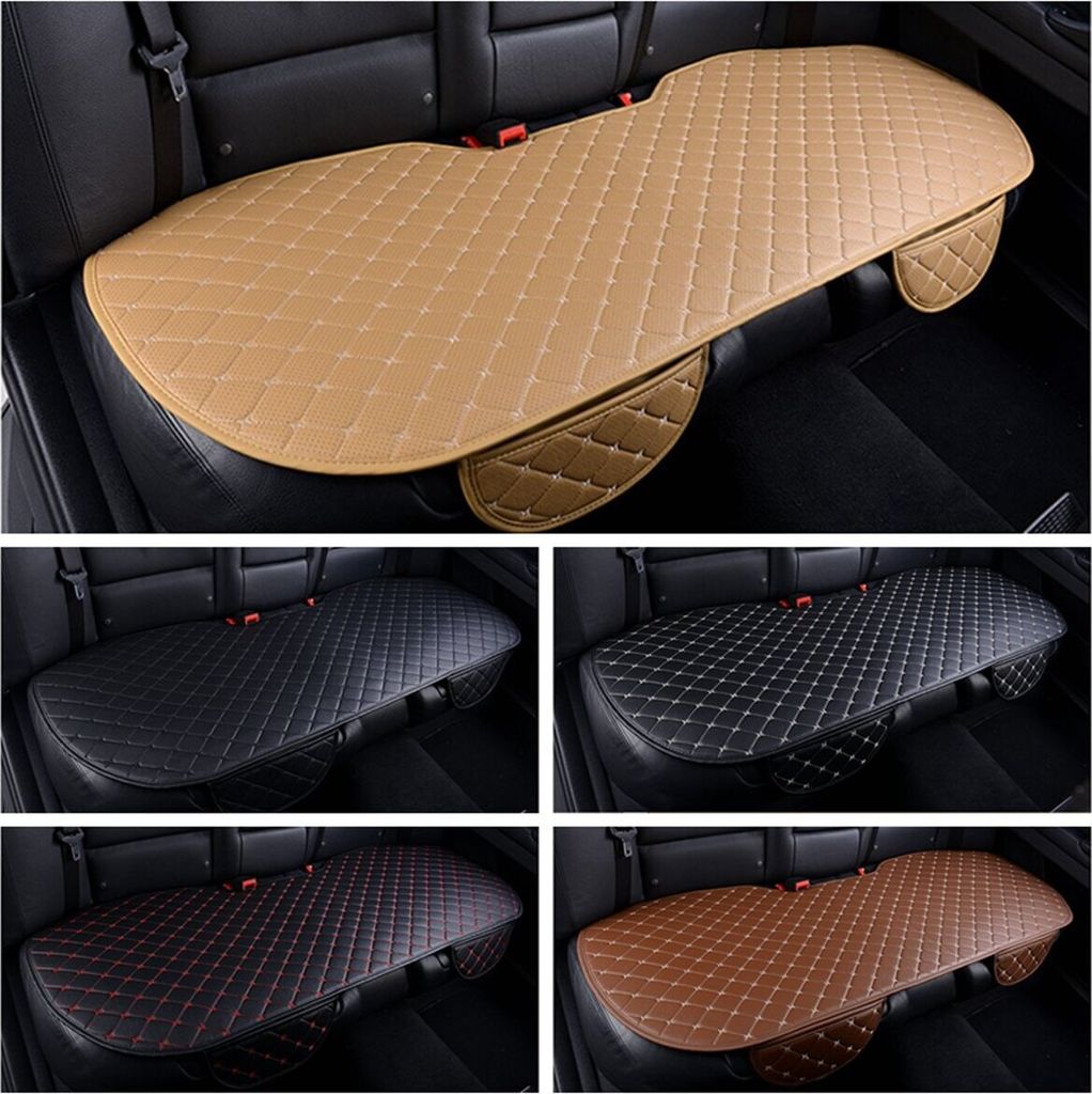 5 Farben Neu Atmungsaktive Kunstleder Universal Auto hinten Sitzbezug Kissenpolster Kit - Kaffee