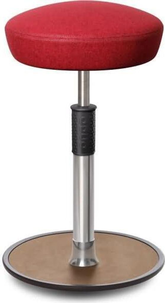 Sitz- Stehhocker Free Tall Hutsitz kvadrat Divina Melange Rot chrom /Natur.