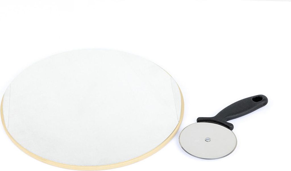 Runder Pizzastein für Backofen und Grill, 33 cm Durchmesser, 1 cm Höhe