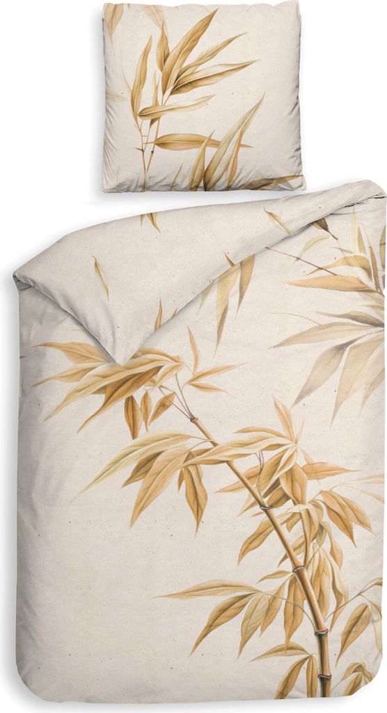 Heckett and Lane Akio Bettwäsche 155 Off-White Bettwäsche 1 x Bettbezug 155x220 + 1 x Kopfkissenbezug 80x80 Off-white Flora weiß